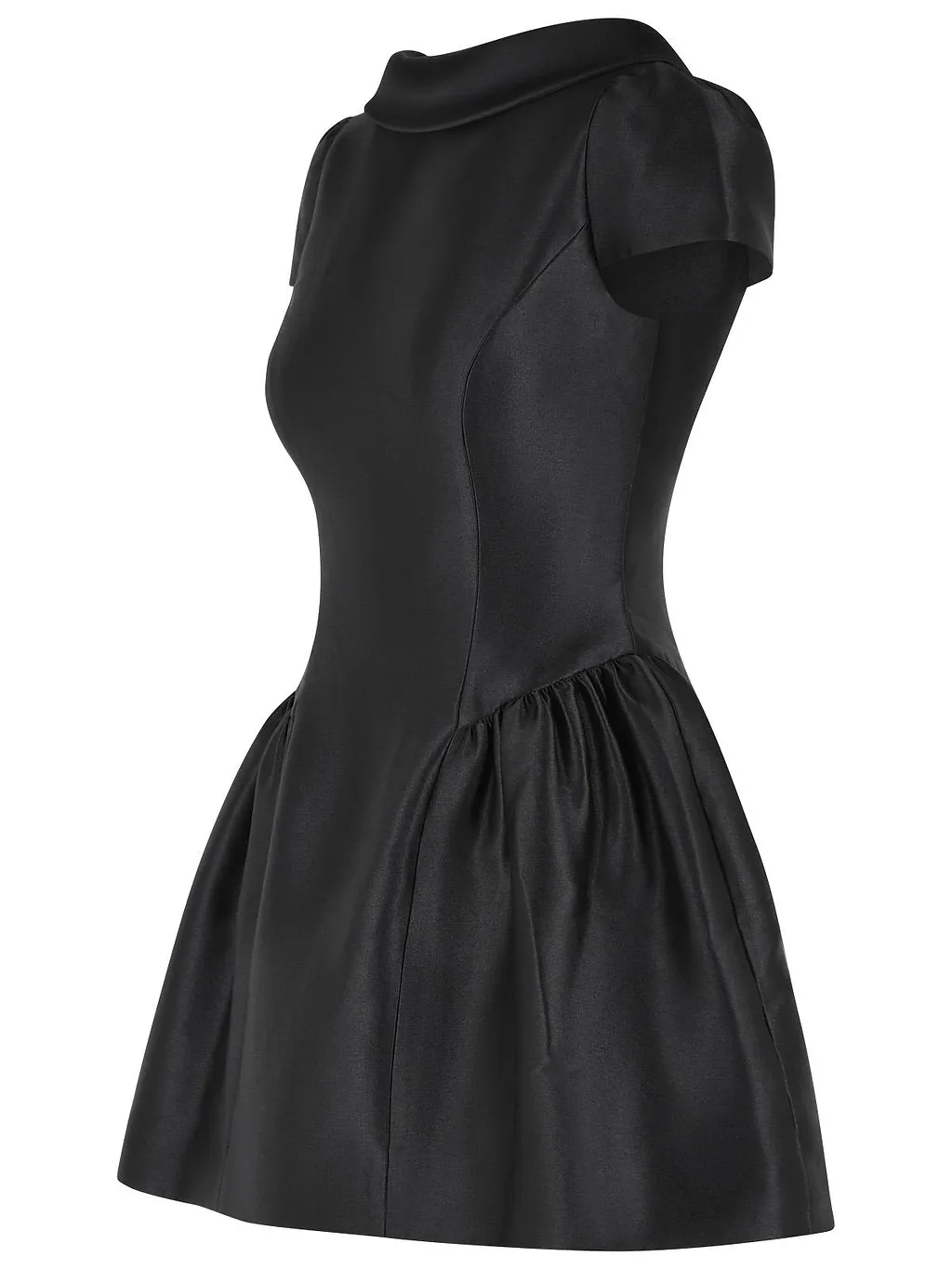 Self Portrait Black Polyester Taffeta Mini Dress