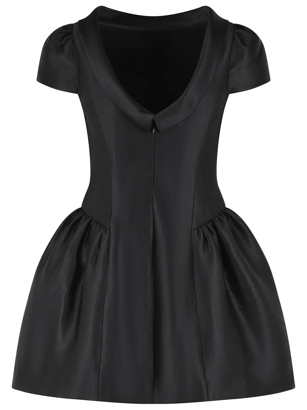 Self Portrait Black Polyester Taffeta Mini Dress