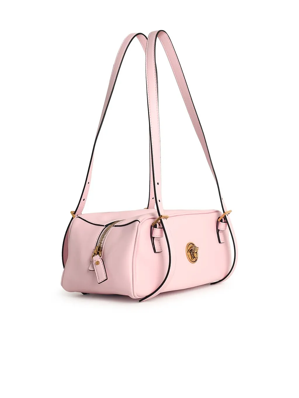 Versace Pink Nappa Lear Bowling Bag EmblÈMe
