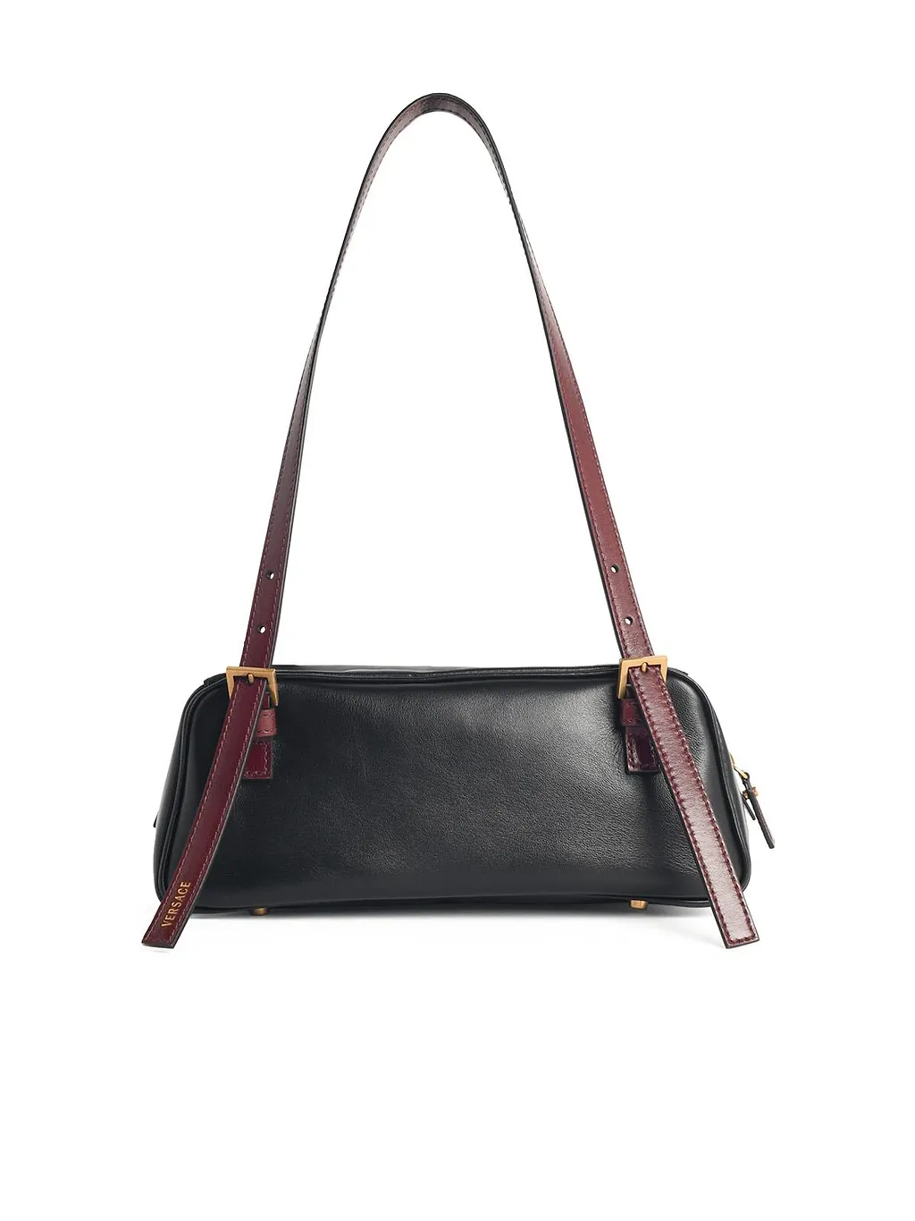 Versace Black Nappa Lear Bowling Bag EmblÈMe