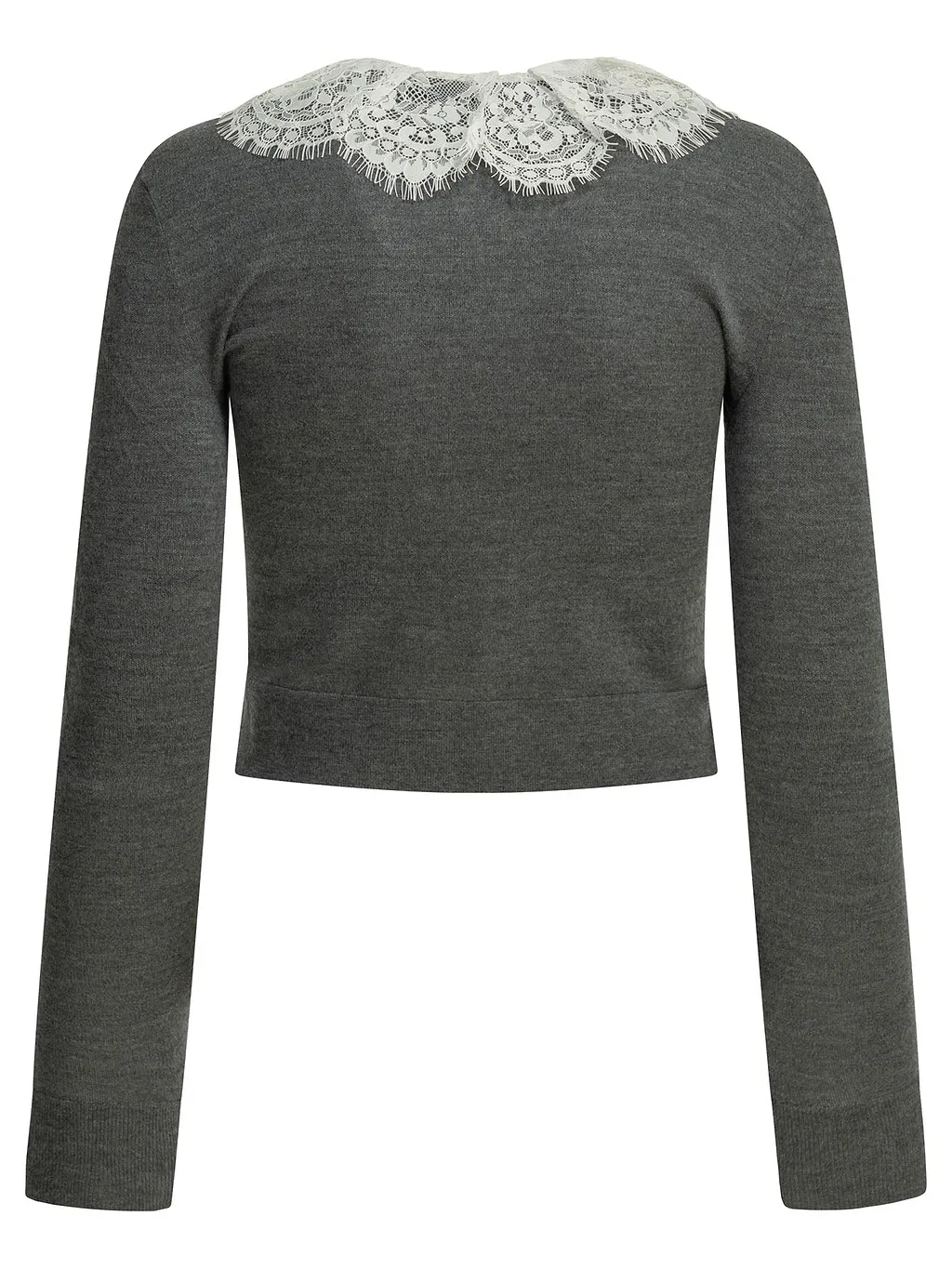 Self Portrait Sweater With Lace Collar
