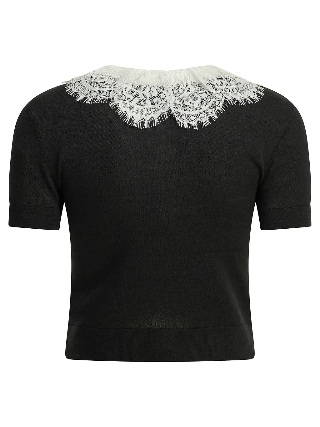 Self Portrait Sweater With Lace Collar