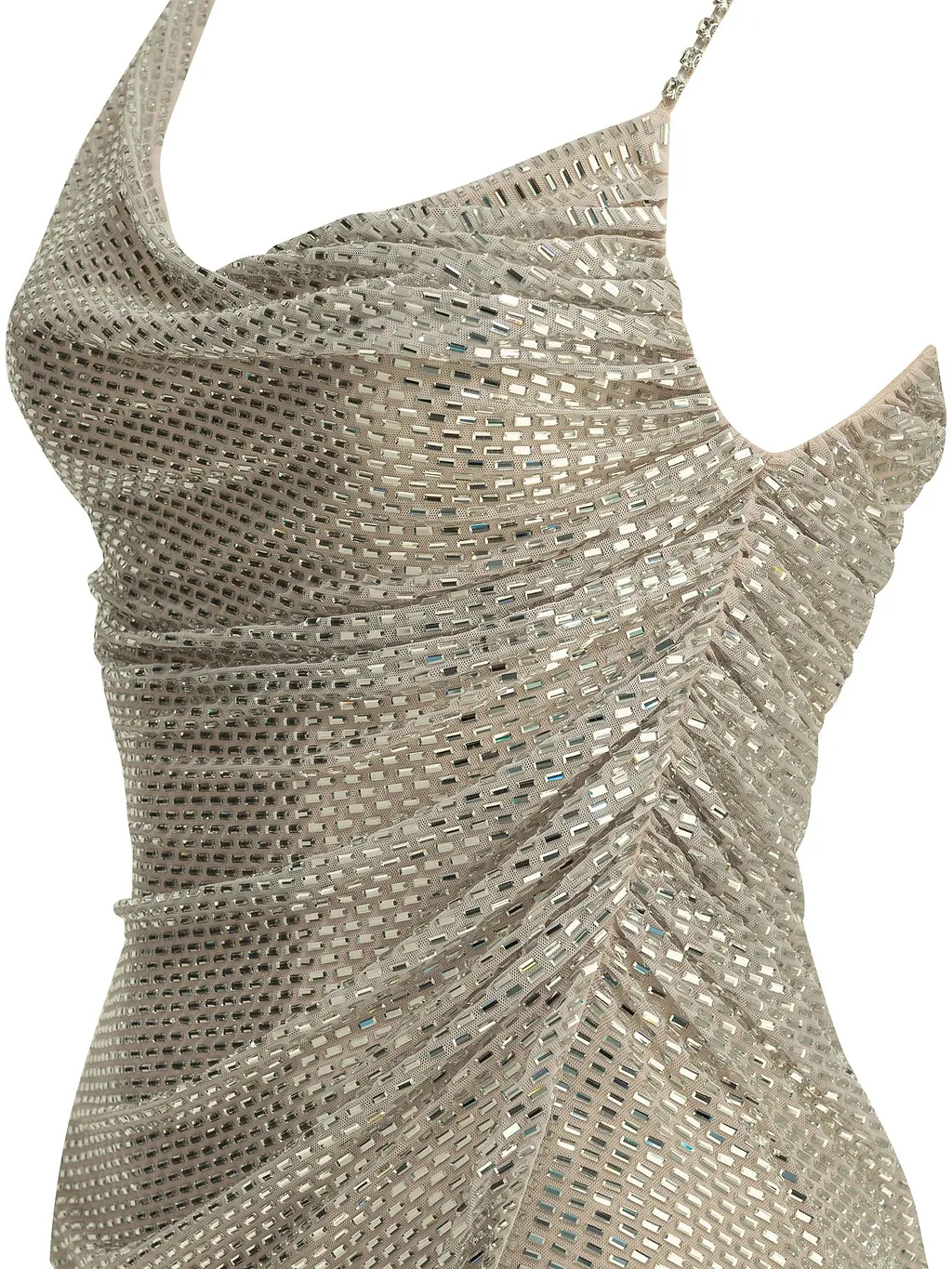 Self Portrait Short Dress With Rhinestones