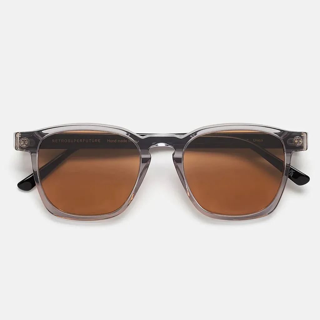 Retro Super Future Sunglasses Unico Stilo M40 Black/Brown Unisex