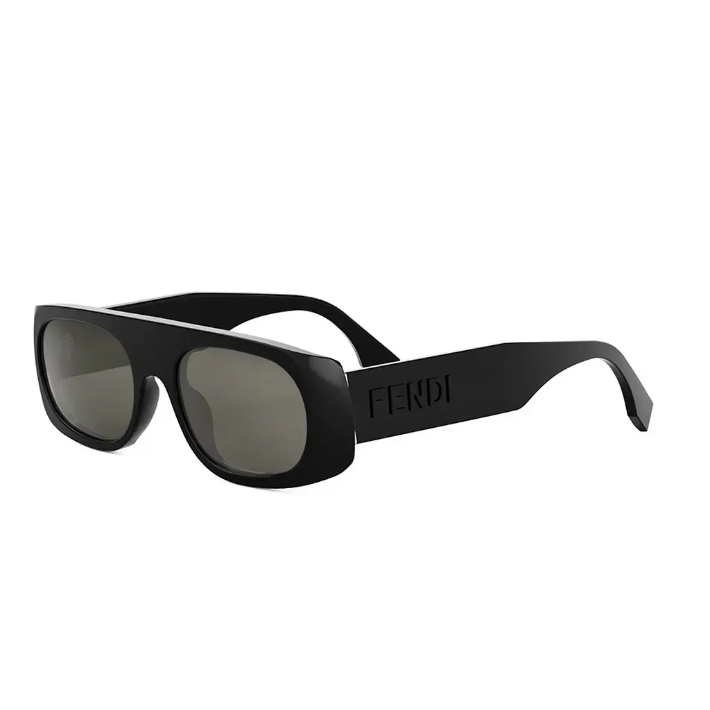 Fendi Signature Black Irregular Sunglasses