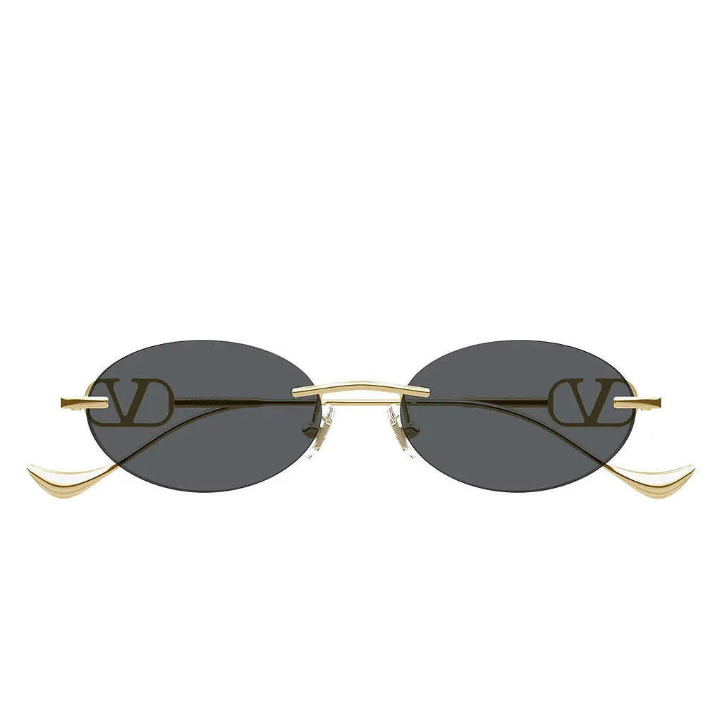 Valentino Sunglasses Vg0032 S 001 Gold/Dark Gray Women