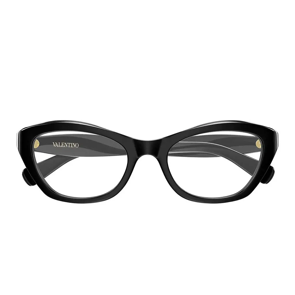 Valentino Eyeglasses Vg0012 O 001 Black/Transparent Women