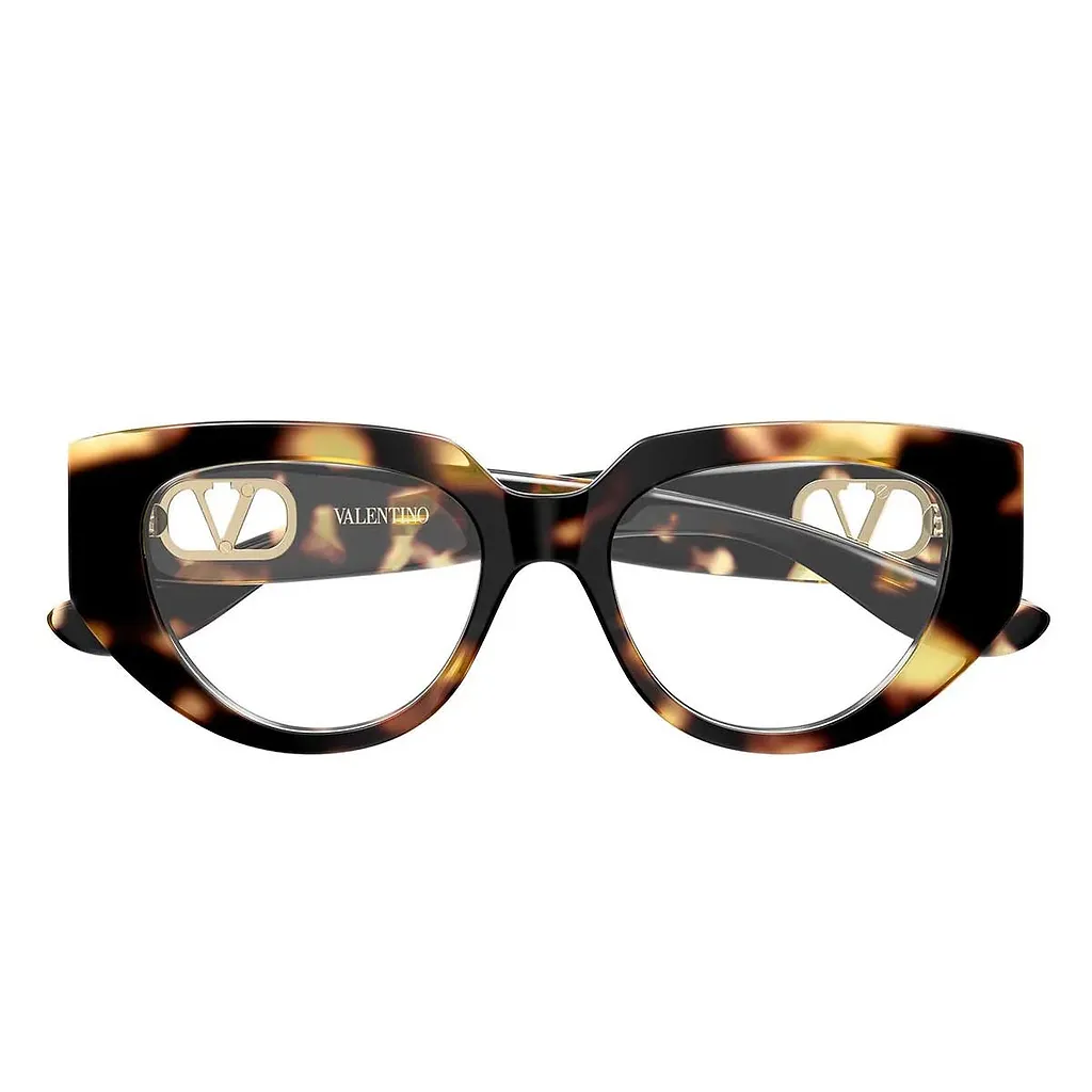 Valentino Eyeglasses Vg0004 O 002 Brown/Transparent Women