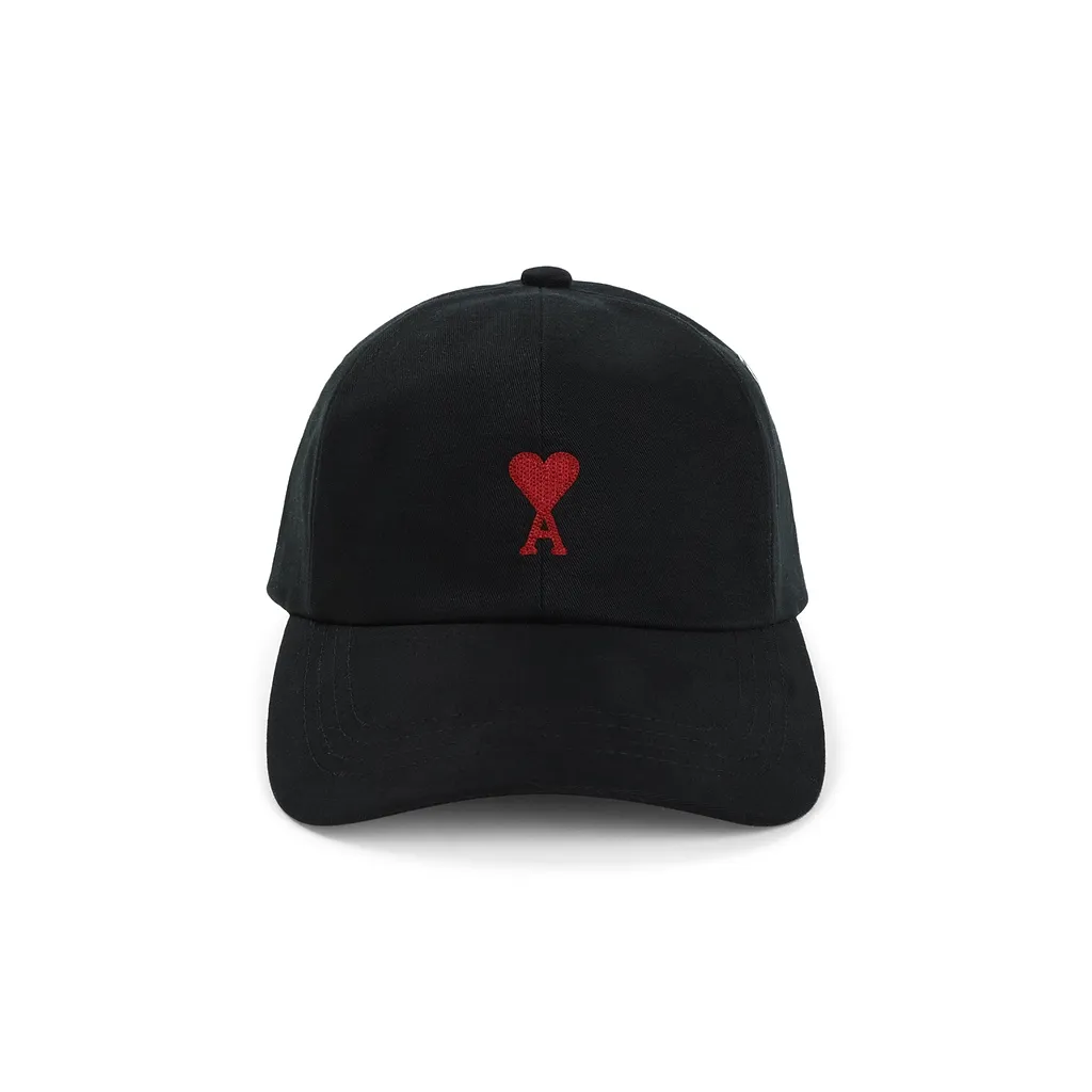 Ami Paris Red Adc Embroidery Hat