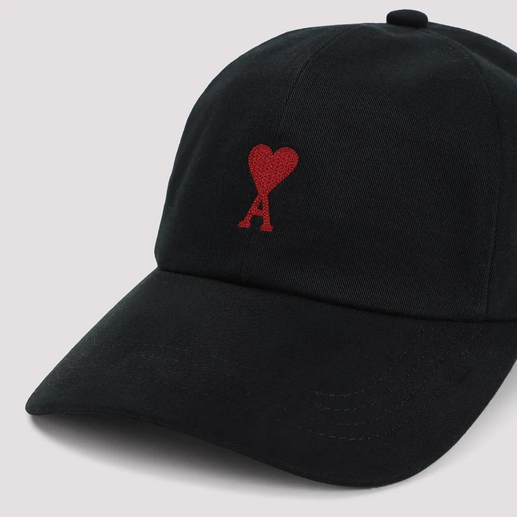 Ami Paris Red Adc Embroidery Hat