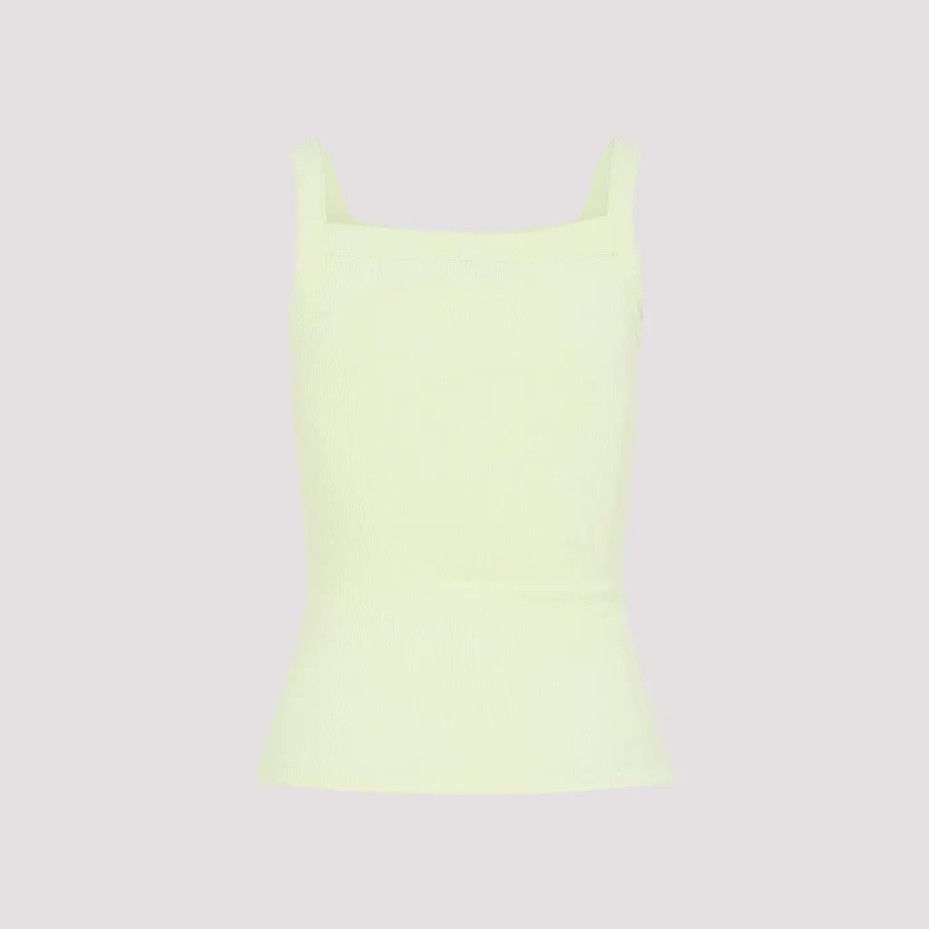 Pangaia Ribbed Square Neck Tank Top