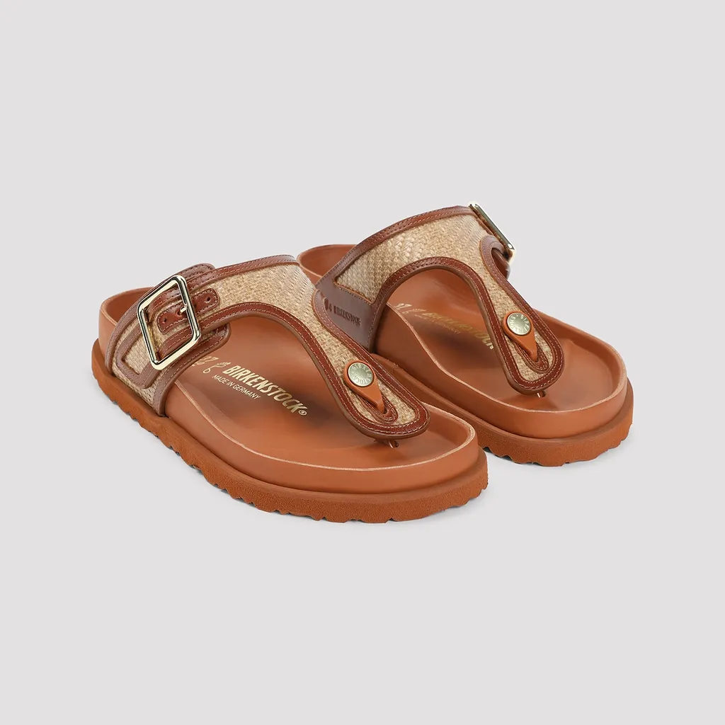 Birkenstock 1744 Gizeh Frames Raffia Saldals