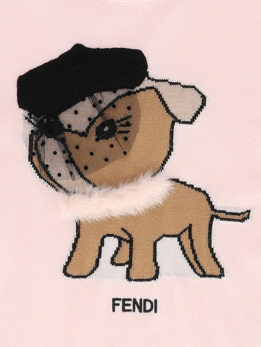 Fendi Jr Wool Dog Knitwear
