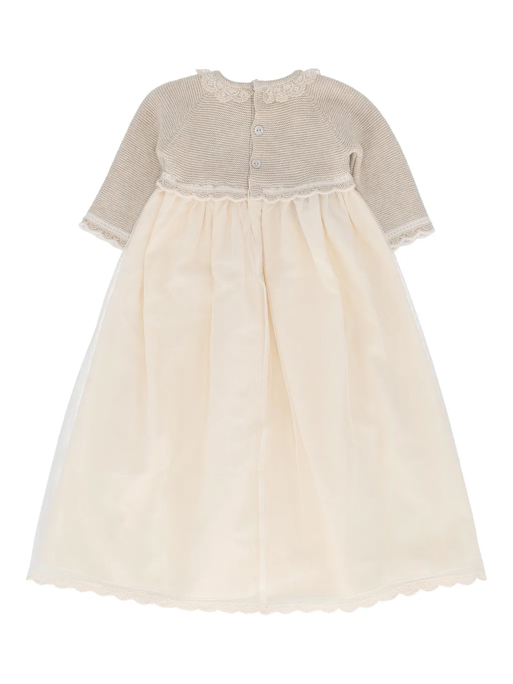 Paz Rodriguez Knit Newborn Long Dress Lua