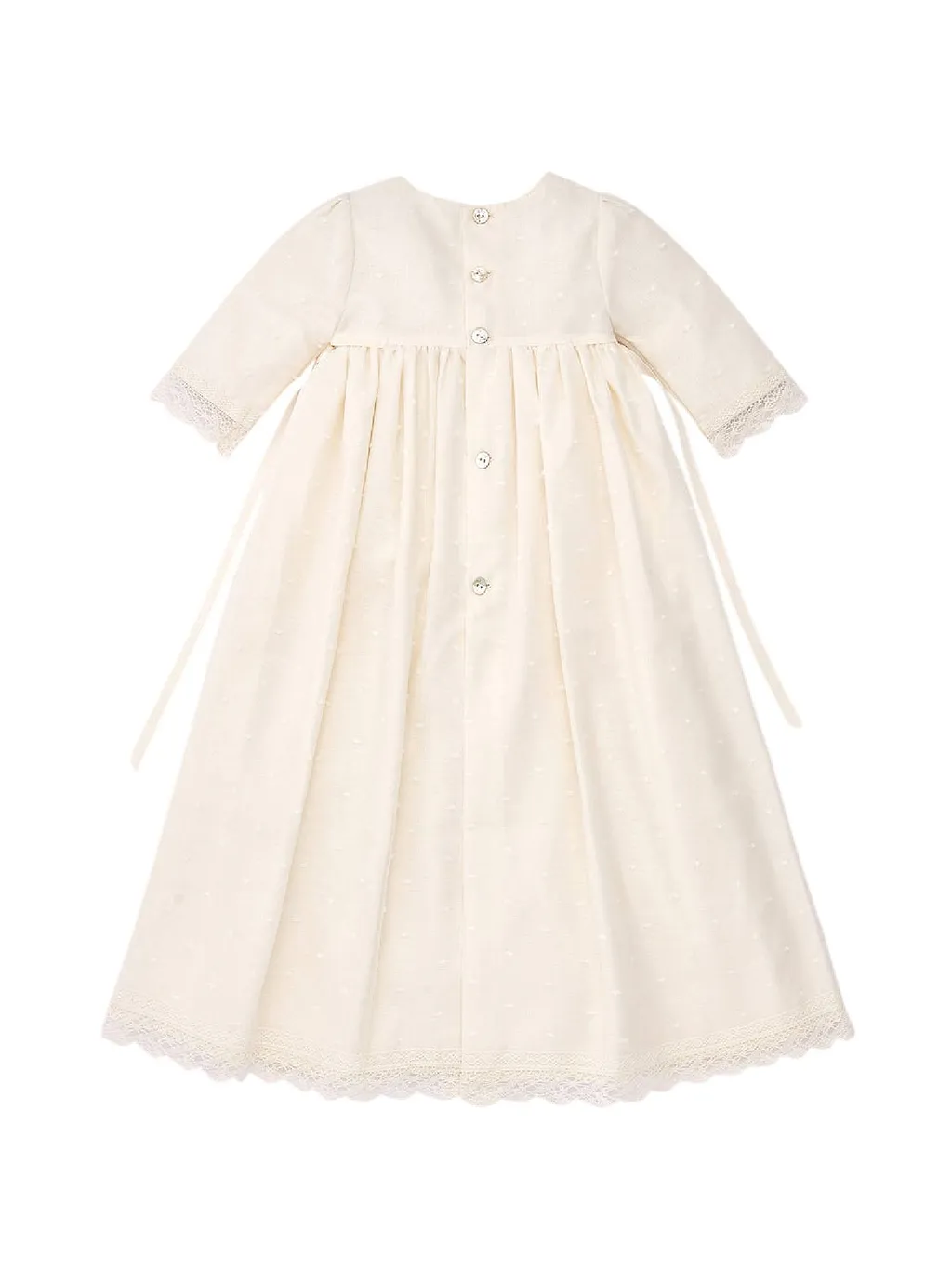 Paz Rodriguez Woven Newborn Long Dress Esencial