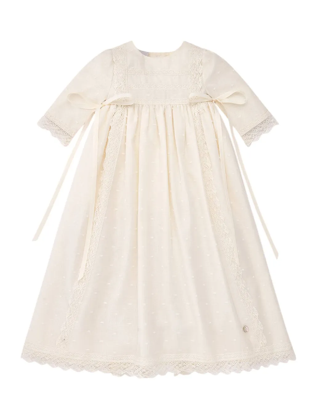 Paz Rodriguez Woven Newborn Long Dress Esencial