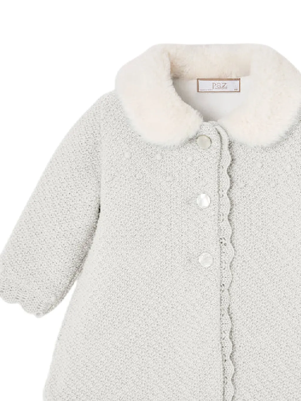 Paz Rodriguez Knit Newborn Coat Leira