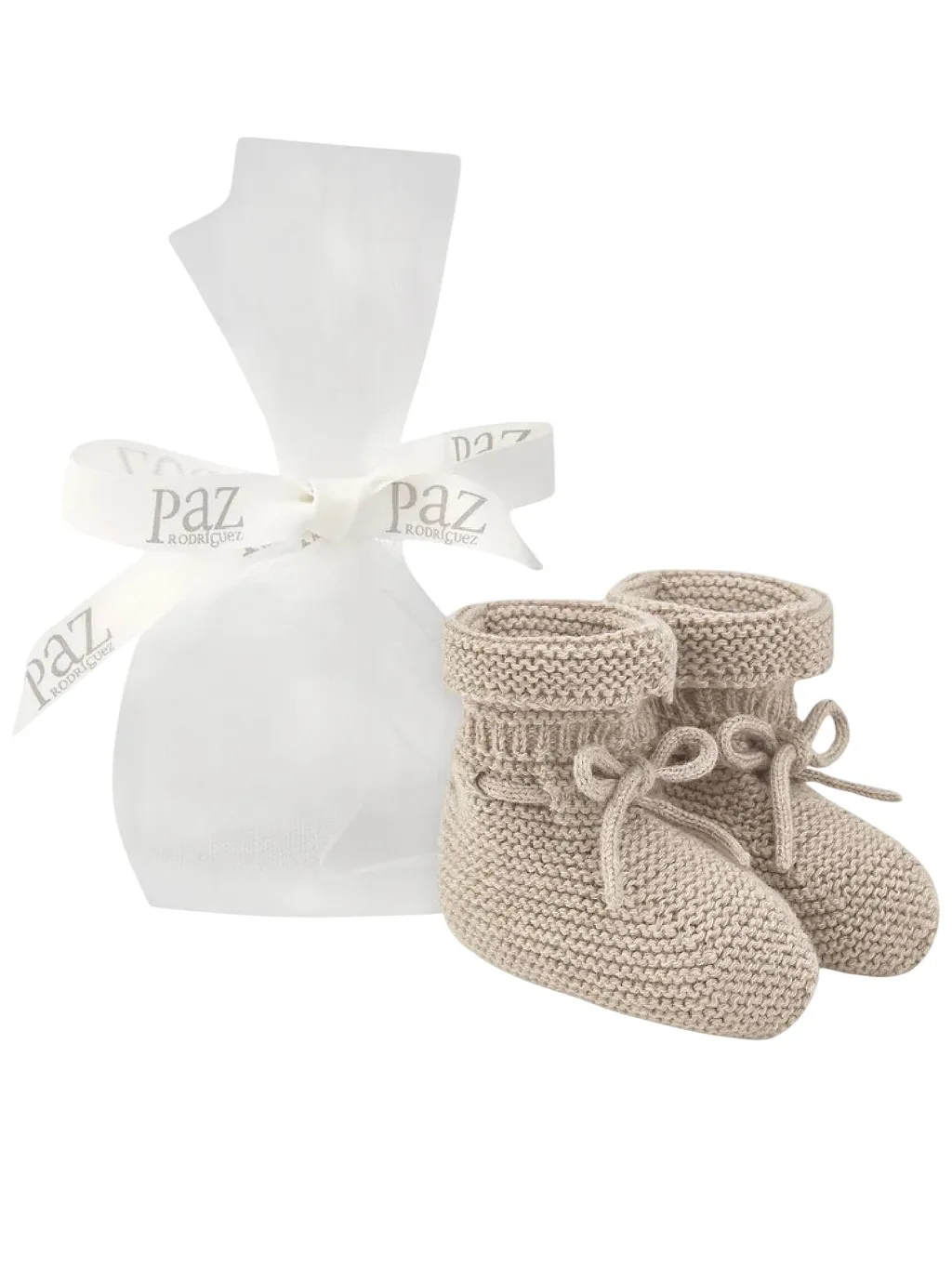 Paz Rodriguez Knit Newborn Booties Esencial