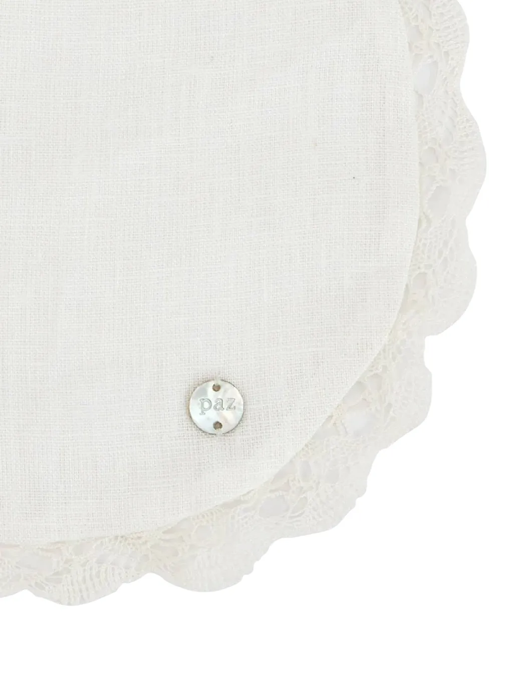 Paz Rodriguez Knit Newborn Ceremony Baby Bib Esencial