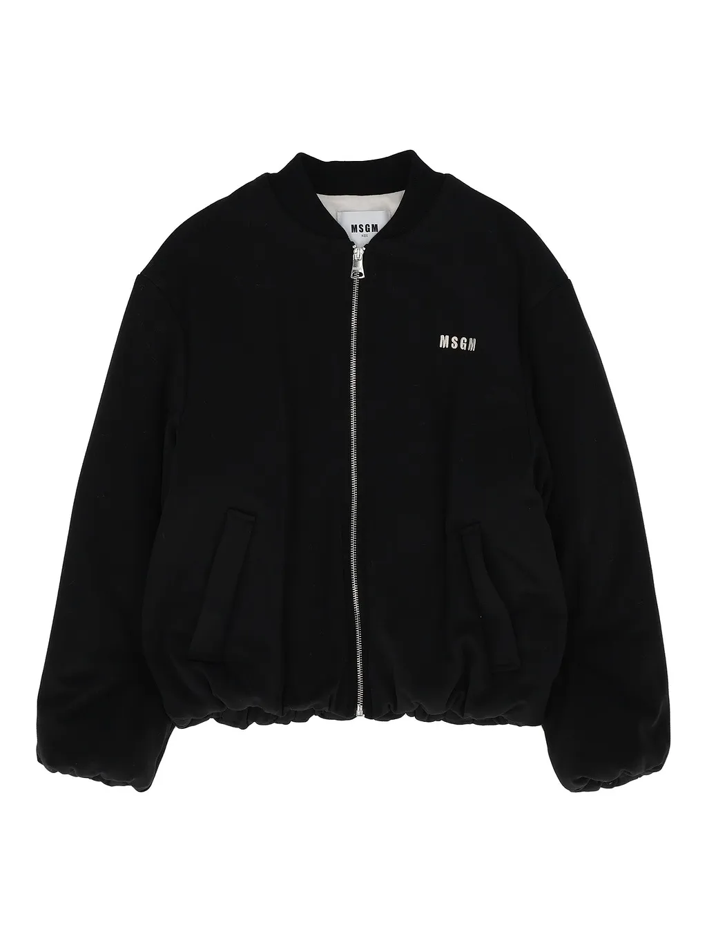 Msgm Wool Gabardine Over Blazer Girl Nero/Bla