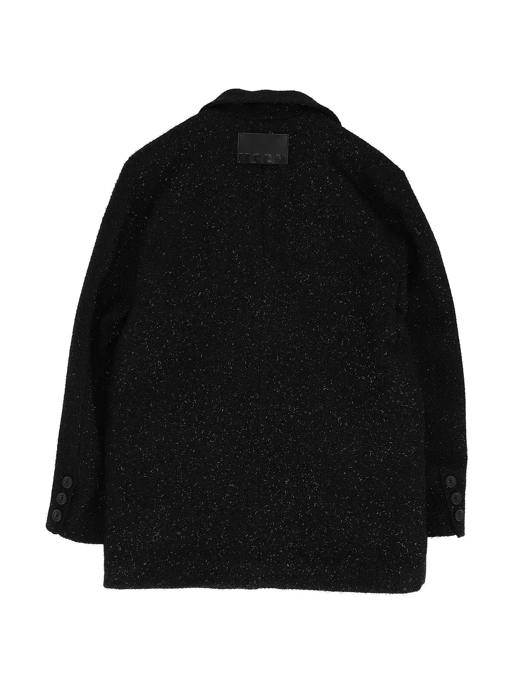 Msgm Resca Lurex Coat Jacket Girl Nero/Black