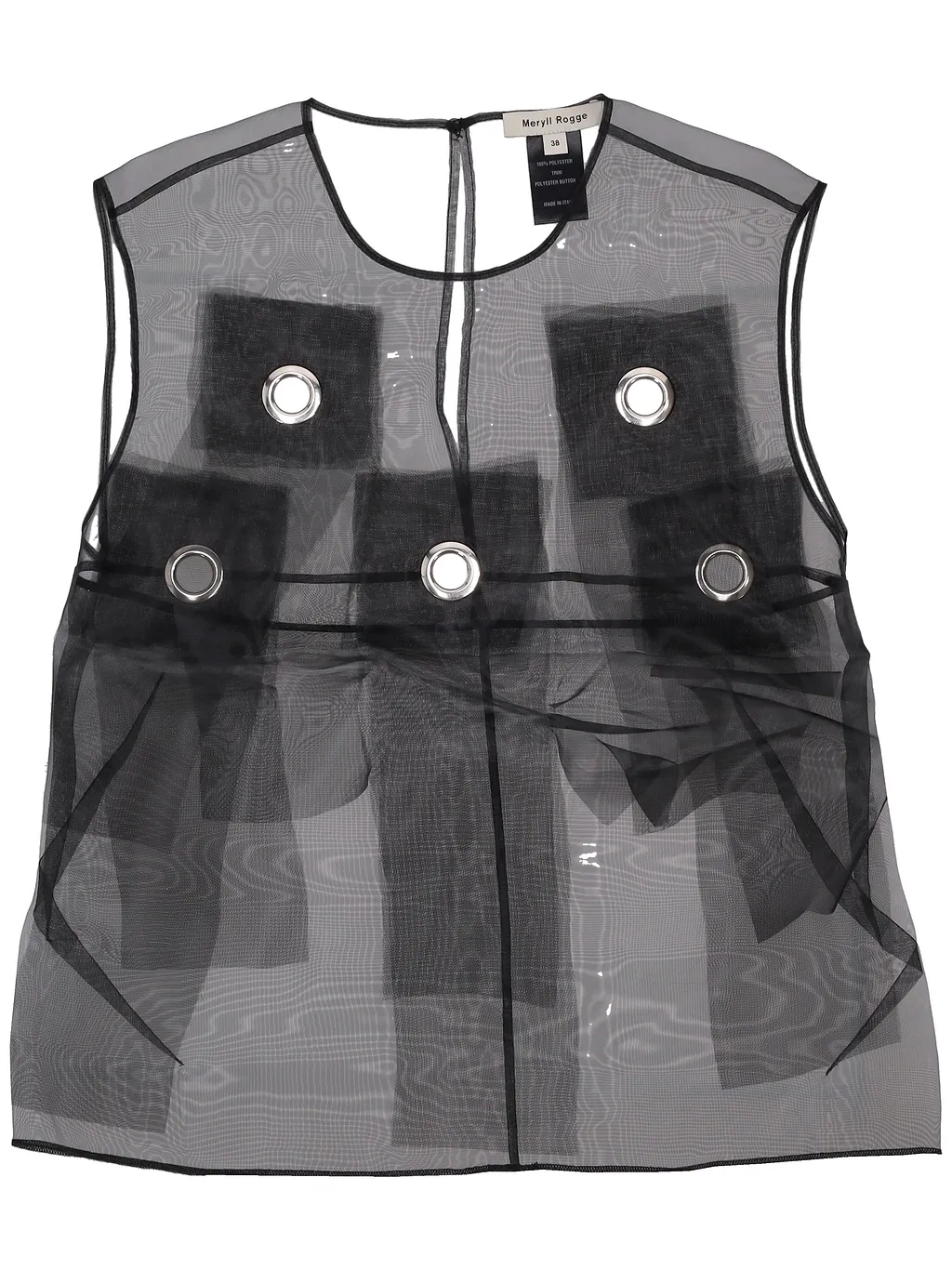 Meryll Rogge Shift Top With Eyelets And Fringes