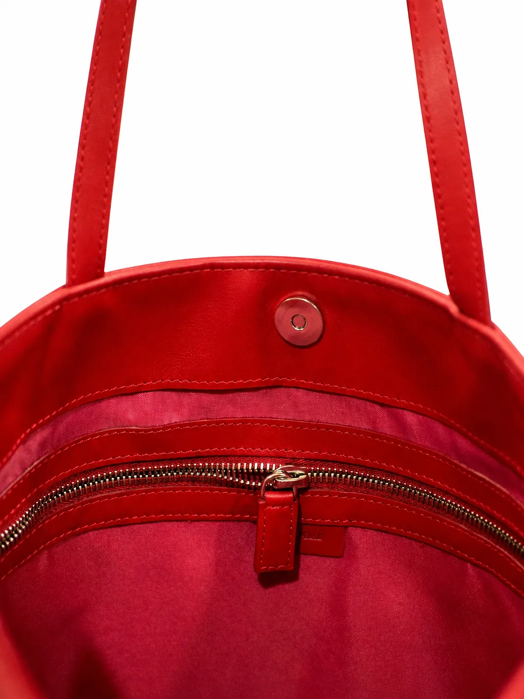 La Rose La Rose Leather Tote Bag Red