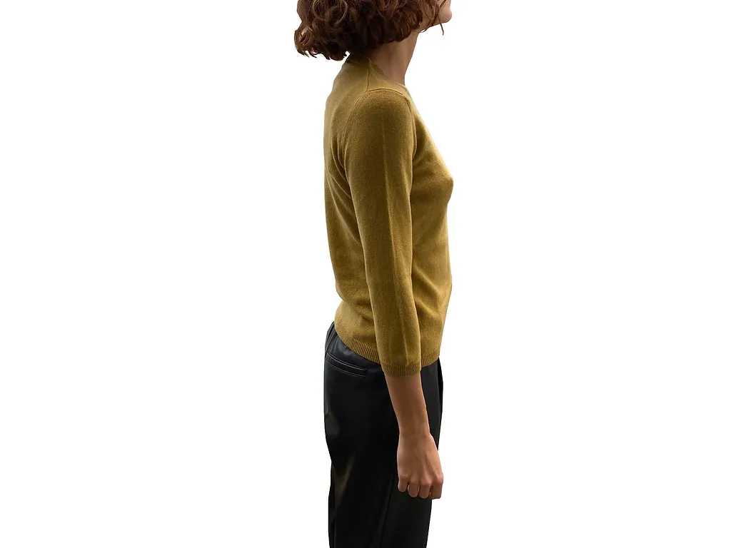 La Rose La Rose Maglia 3/4 Cashmere Ocra