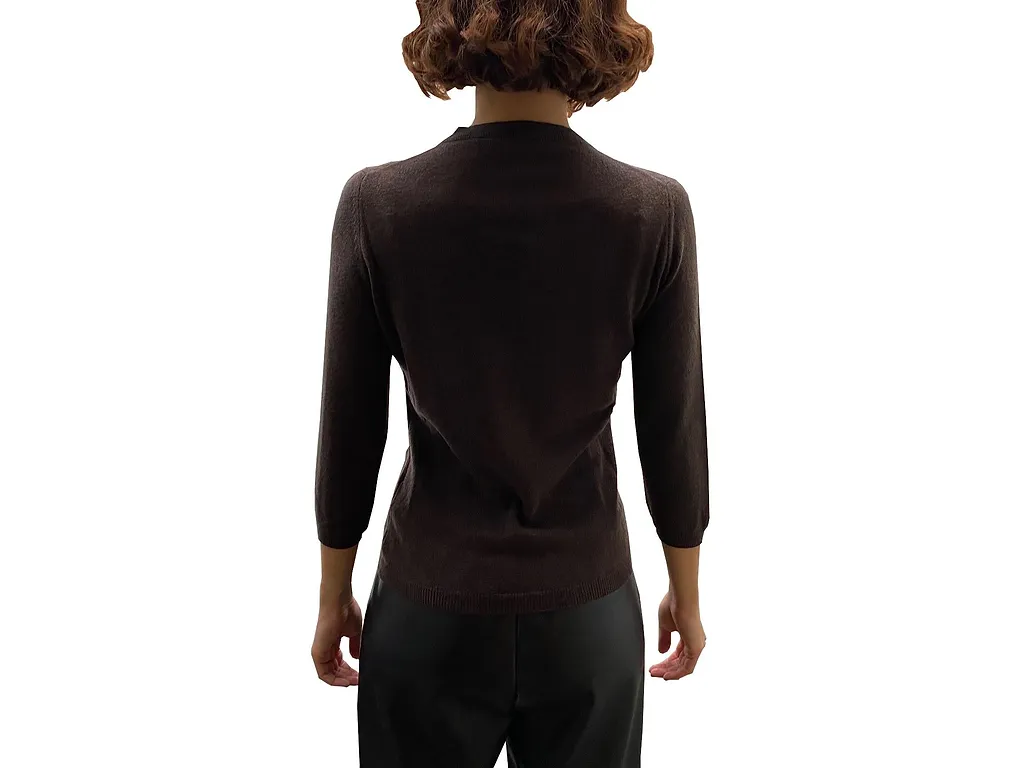 La Rose La Rose Maglia 3/4 Cashmere Marrone