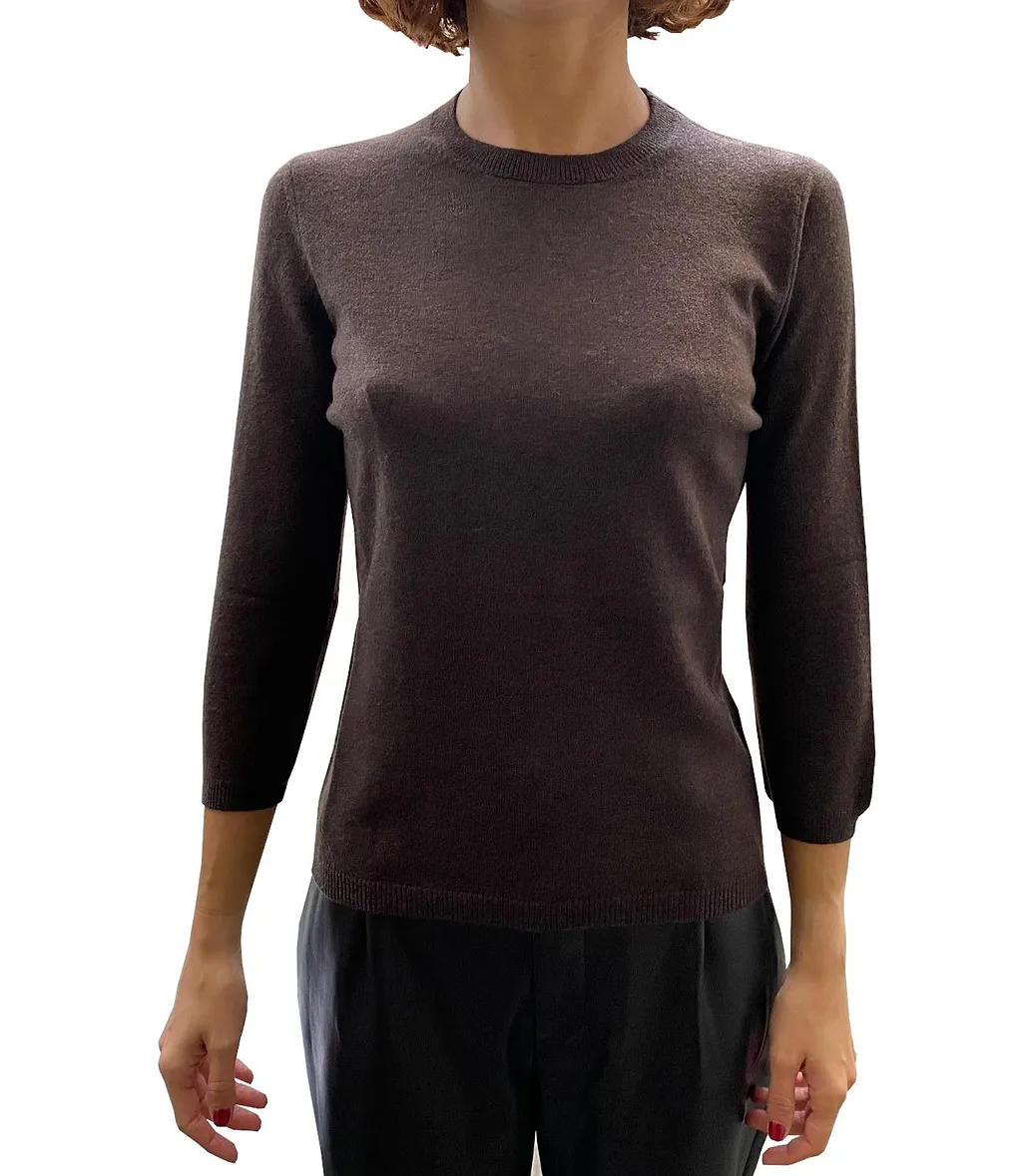 La Rose La Rose Maglia 3/4 Cashmere Marrone