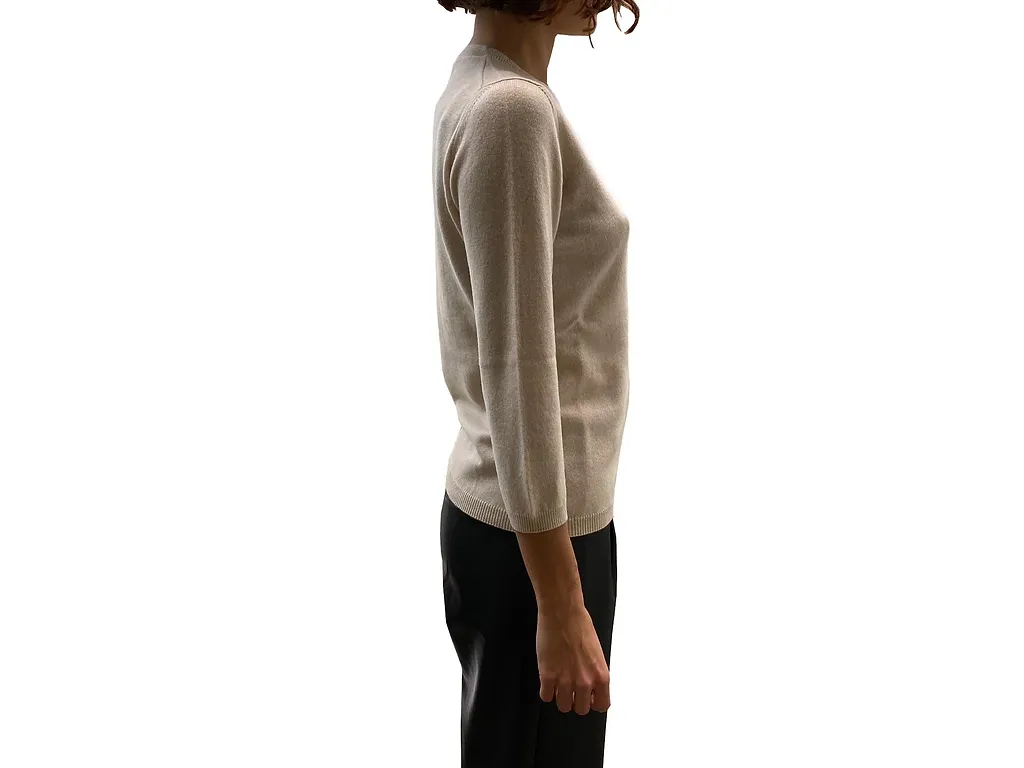 La Rose La Rose Maglia 3/4 Cashmere Beige Chiaro