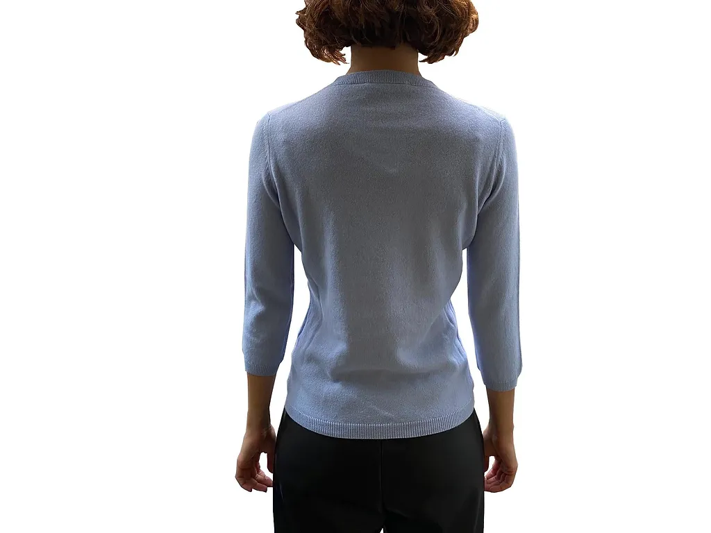 La Rose La Rose Maglia 3/4 Cashmere Azzurro