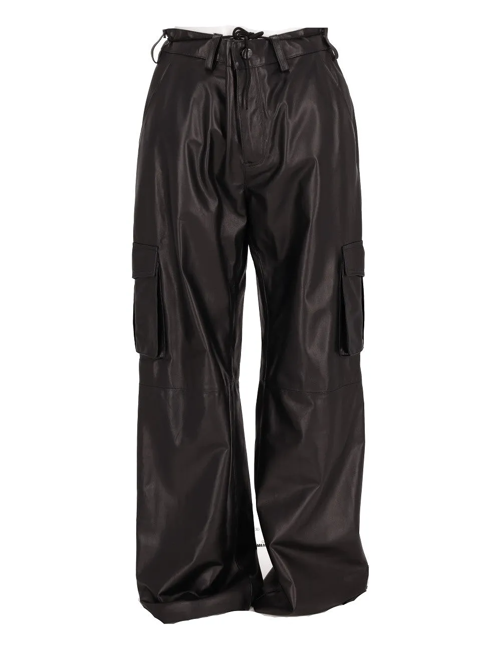 La Rose La Rose Nappa Leather Cargo Trousers