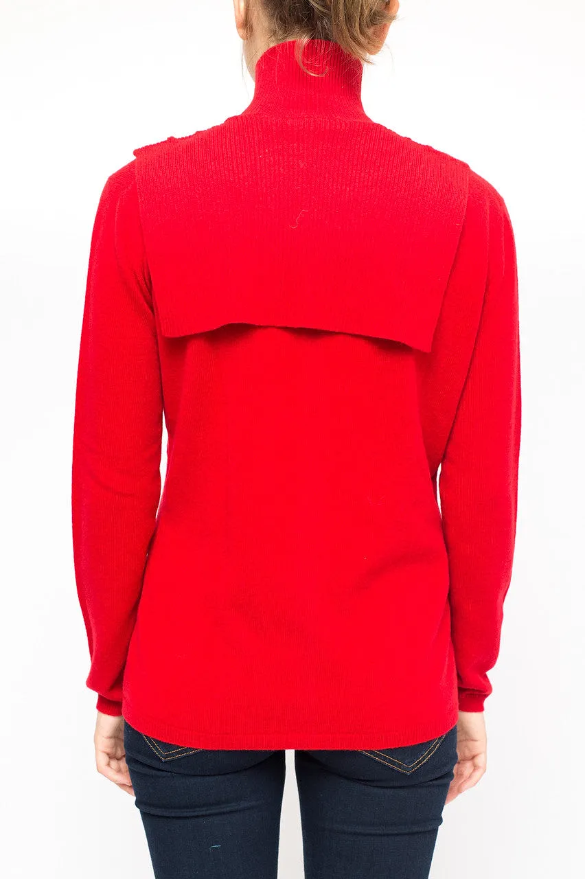 La Rose La Rose Jabot Cashmere Red