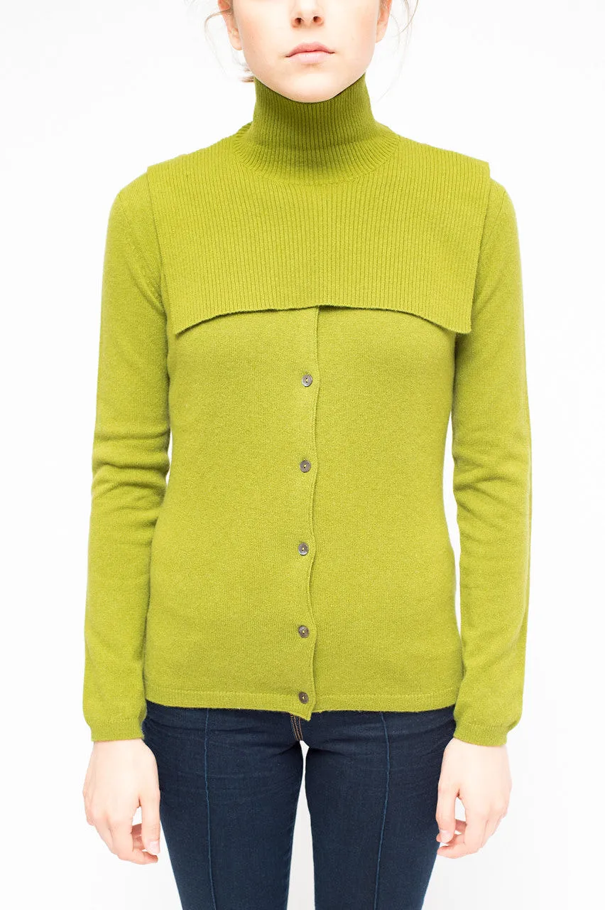 La Rose La Rose Jabot Cashmere Green