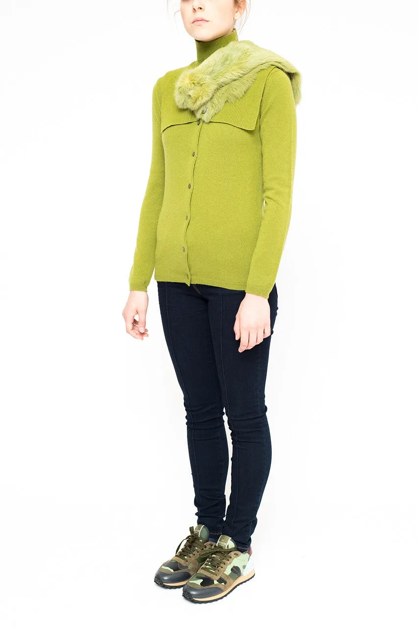 La Rose La Rose Jabot Cashmere Green
