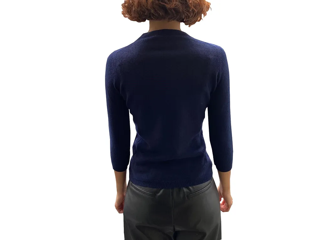 La Rose La Rose Maglia 3/4 Cashmere Blue