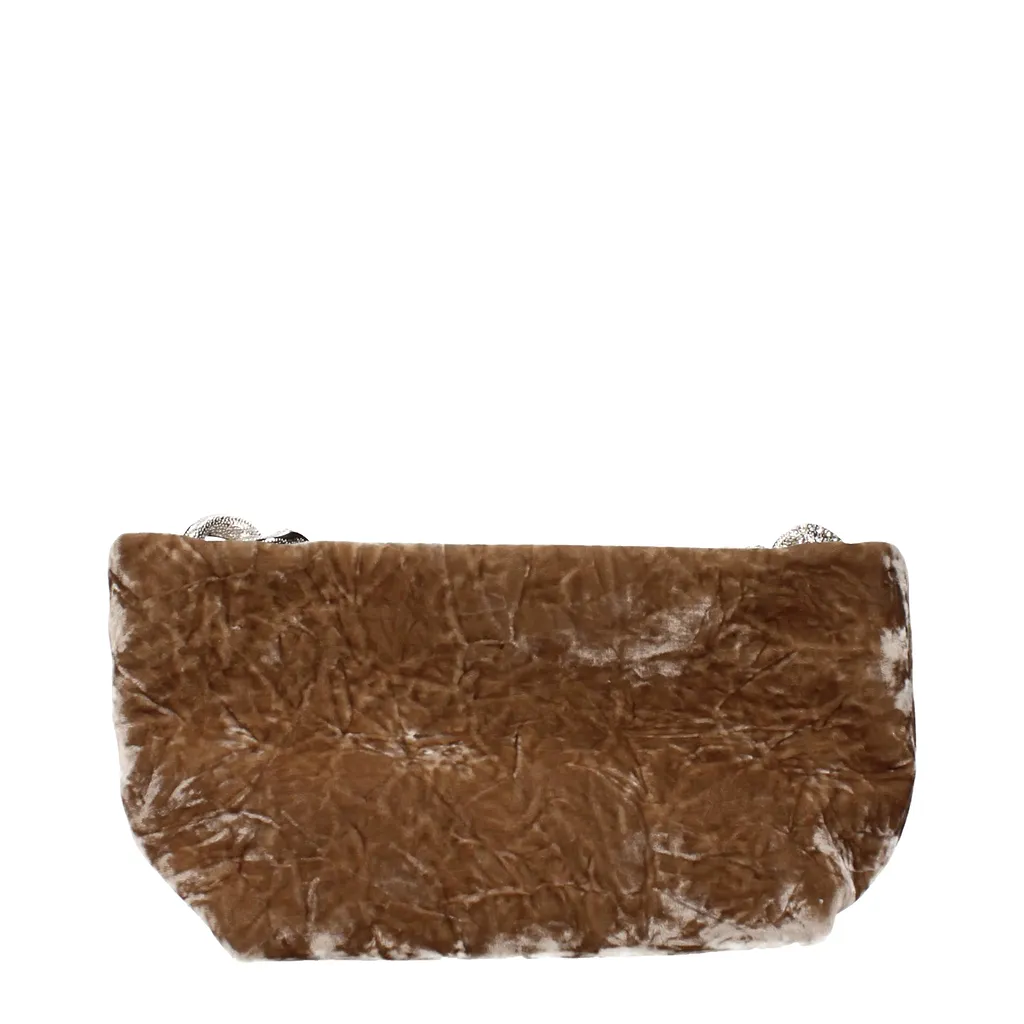 Gedebe Handbags Female Brown Velvet Or Biscuit Wrapped