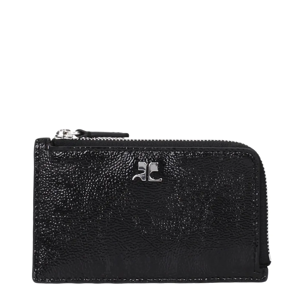 CourrÈGes Wallet Woman Black Leather
