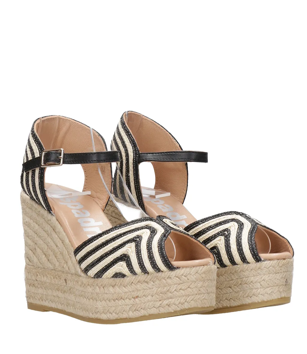 Espadrilles Sandals Black+Nude