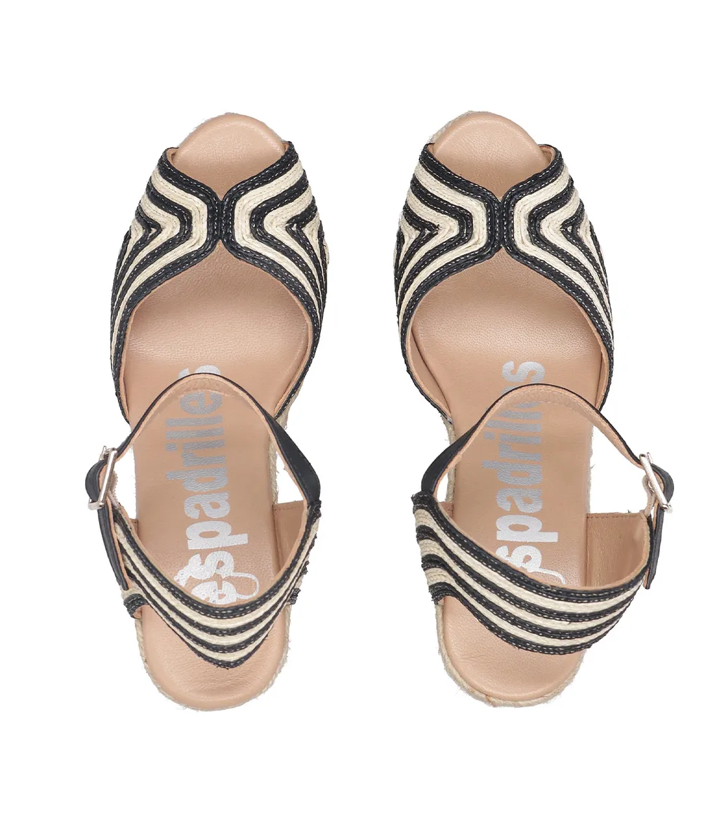 Espadrilles Sandals Black+Nude