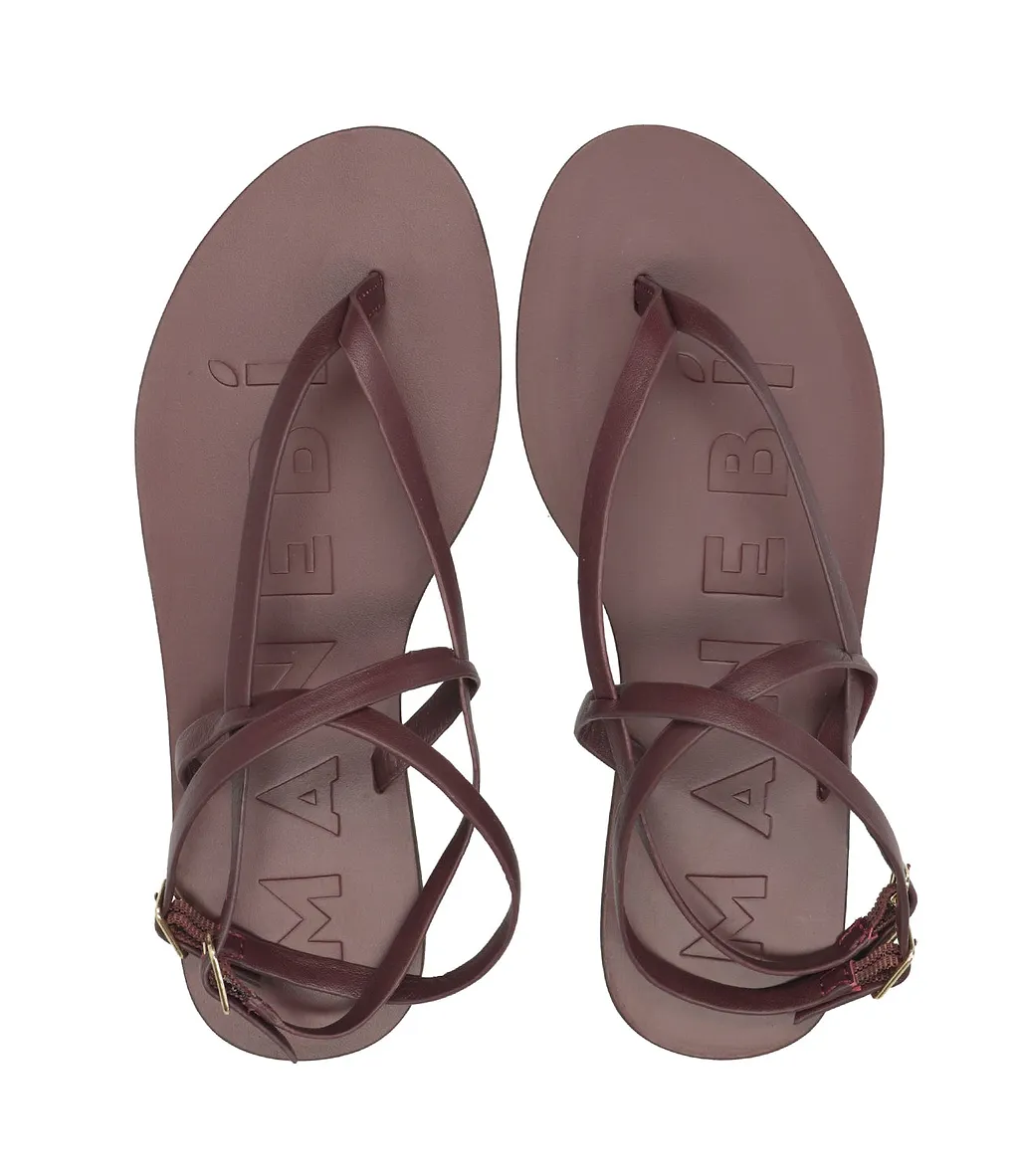 Manebi Sandals Burgundy