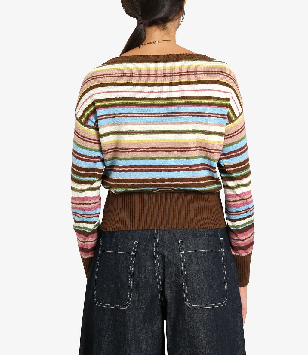 Max Mara Weekend Sweaters Brown+Light Blue