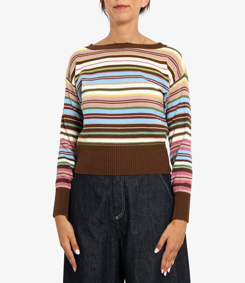 Max Mara Weekend Sweaters Brown+Light Blue