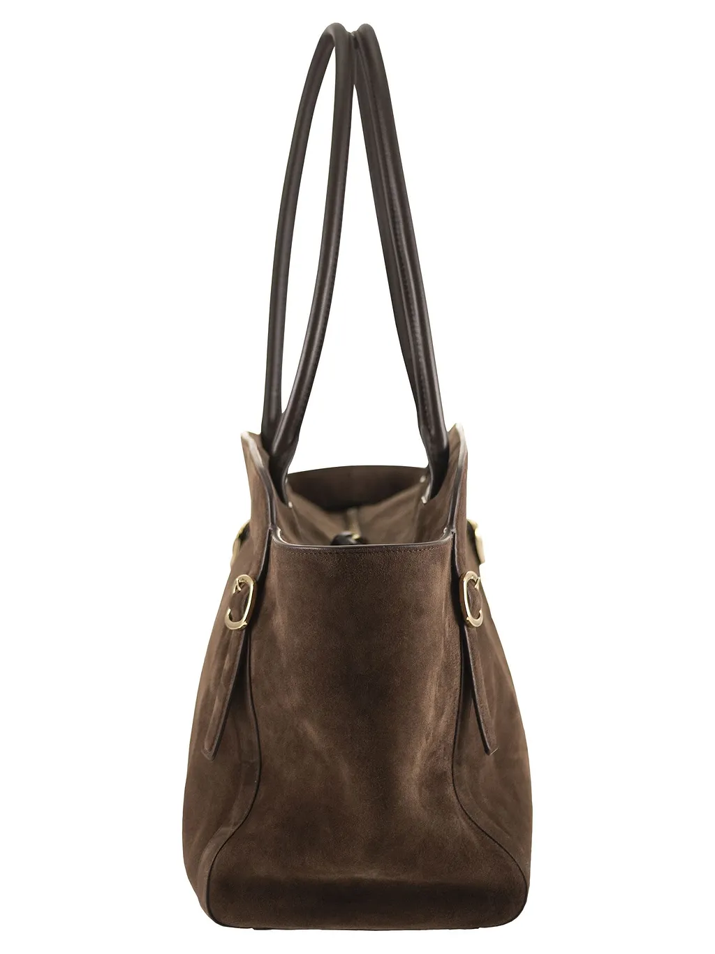 Santoni Didi M Suede Shoulder Bag With Double Handle