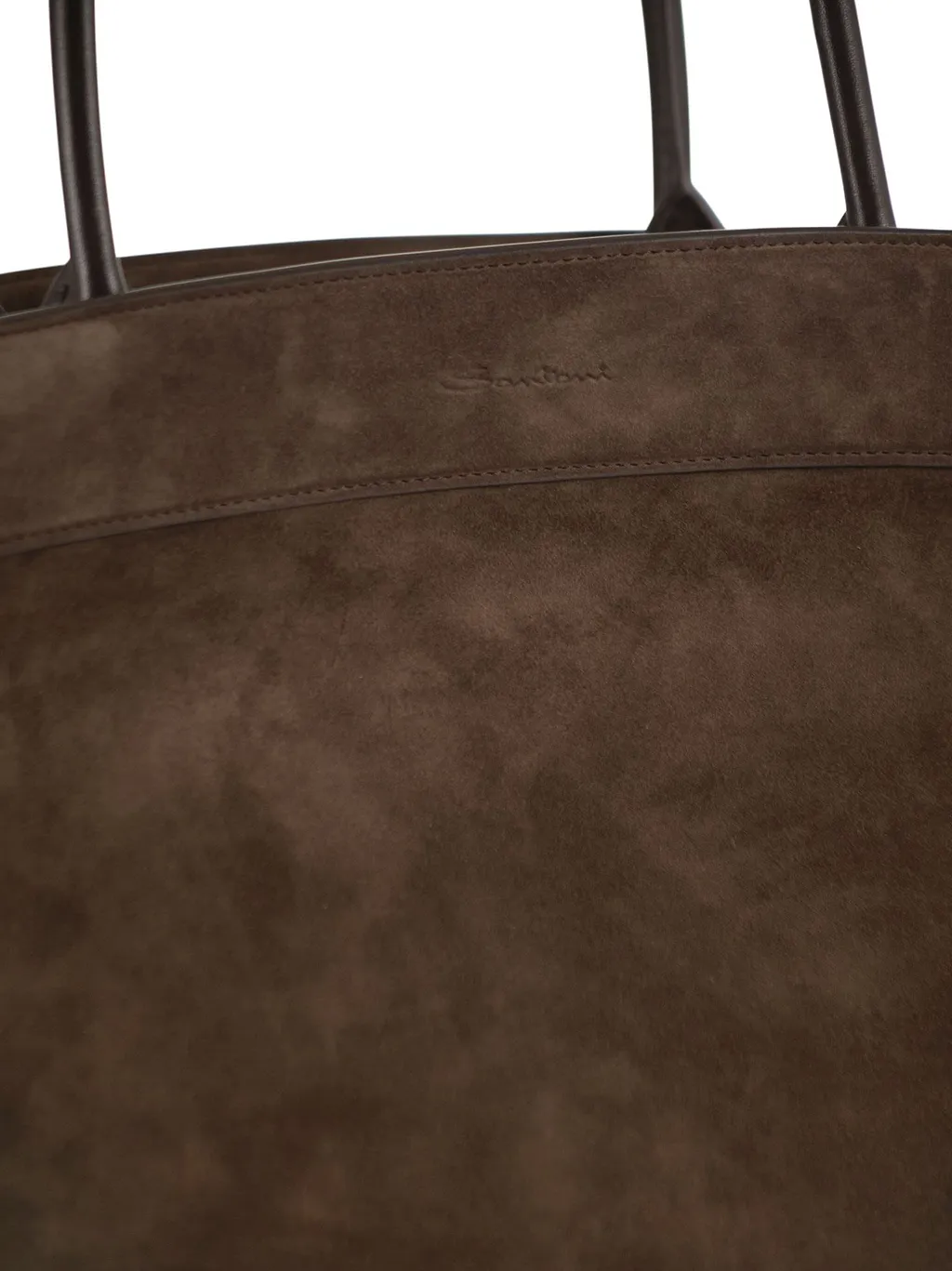 Santoni Didi M Suede Shoulder Bag With Double Handle
