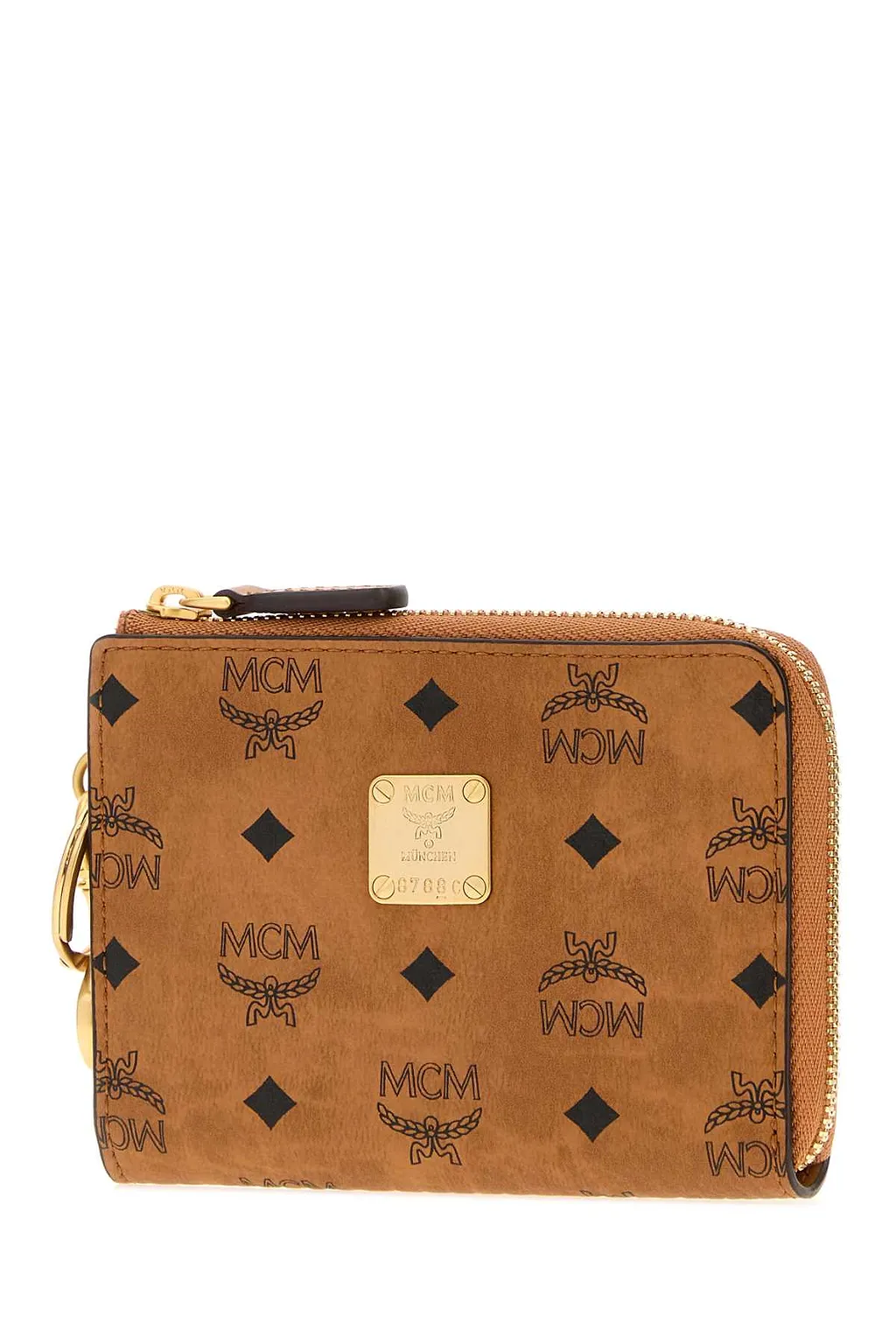 Mcm Printed Canvas Aren Card Holder