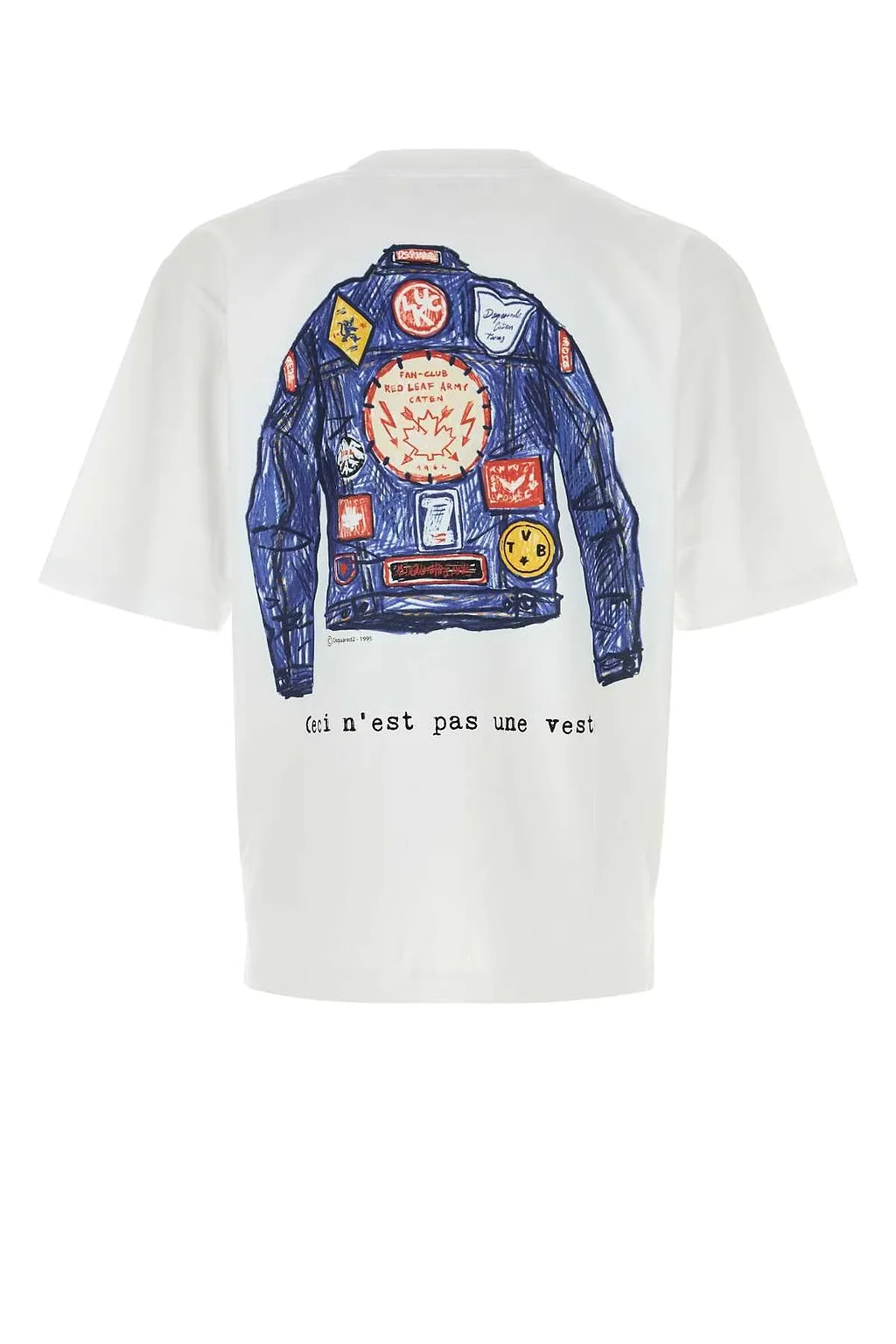Dsquared White Cotton Oversize T Shirt
