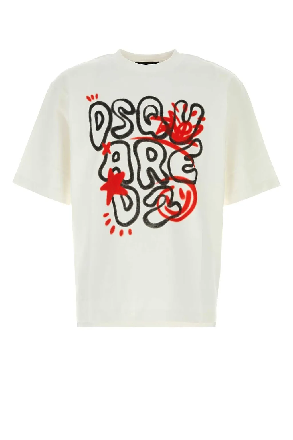 Dsquared White Cotton Oversize T Shirt