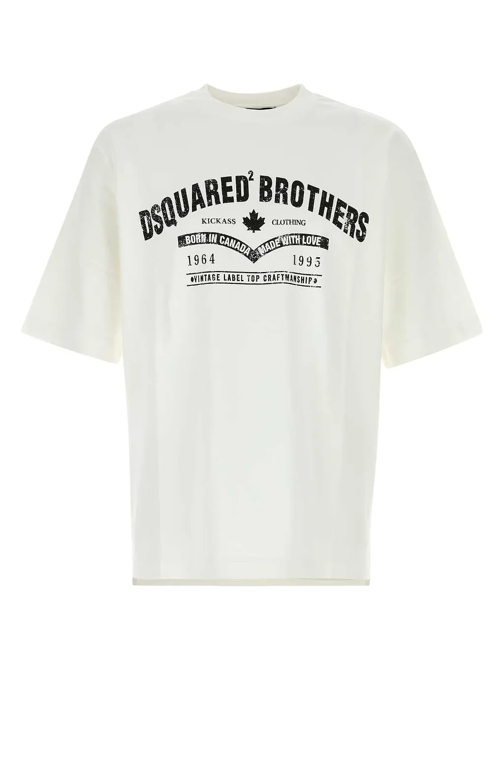 Dsquared White Cotton Oversize T Shirt